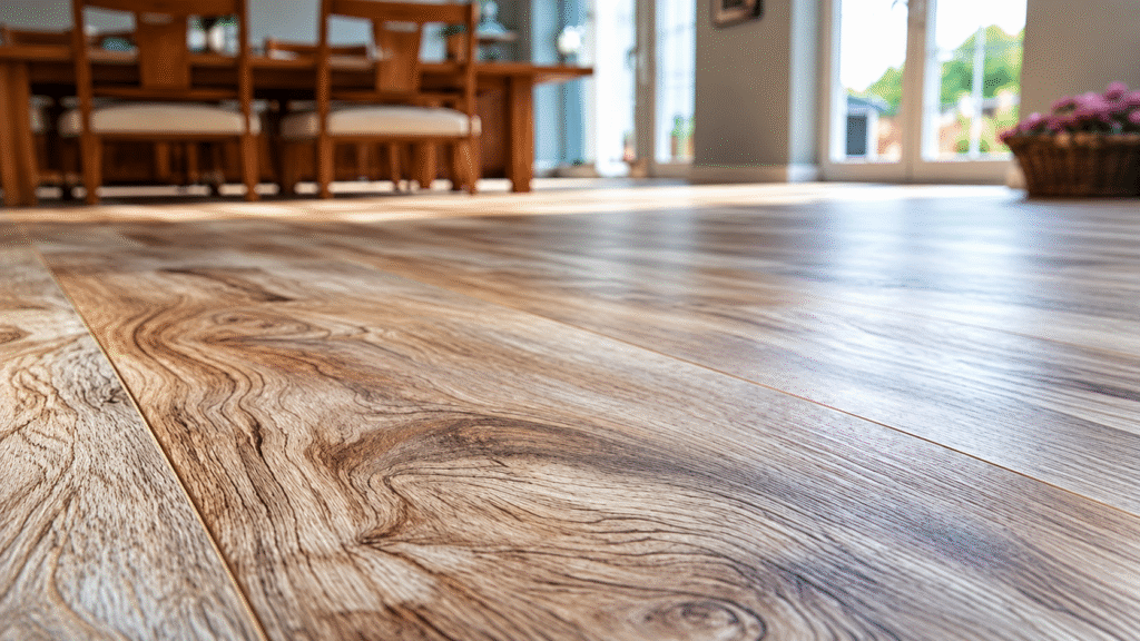Vinyl flooring for showroom interiors